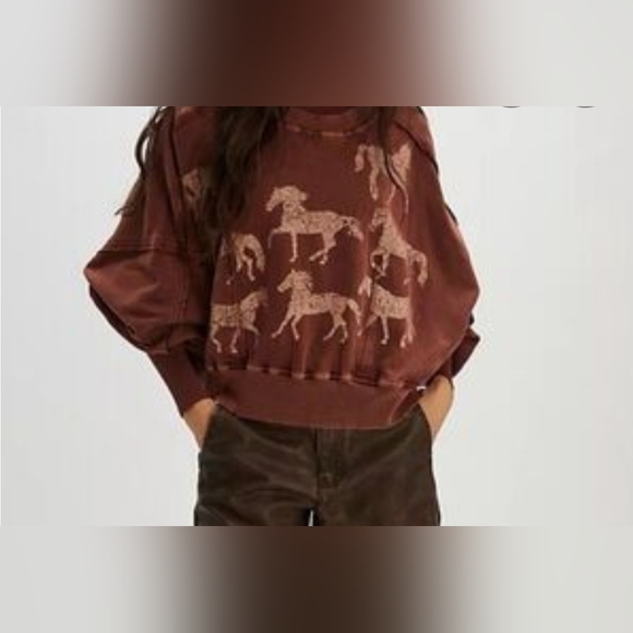Free People Horse Sweatshirt - Picture 2 of 5